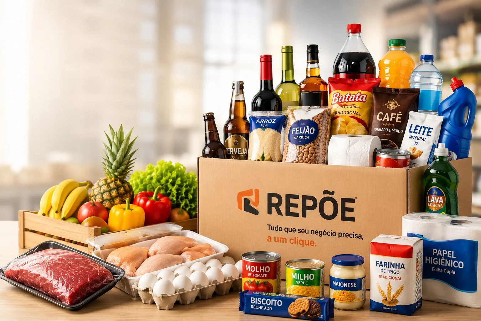 Produtos de diferentes segmentos disponíveis no REPÕE